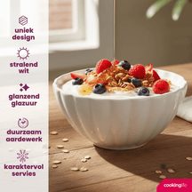 Cookinglife Soepkommen / Kommen Flower White ø 14 cm - 6 Stuks