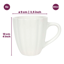 Cookinglife Mokken Flower White 350 ml - 6 Stuks