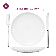 Cookinglife Serviesset Cardida Off White 18-delig / 6 personen - 6 dinerborden, 6 ontbijtborden en 6 kommen