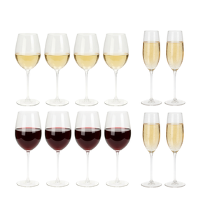 Cookinglife Wijnglazenset Solare 12-Delig - Rode wijnglazen + Witte wijnglazen + Champagneglazen