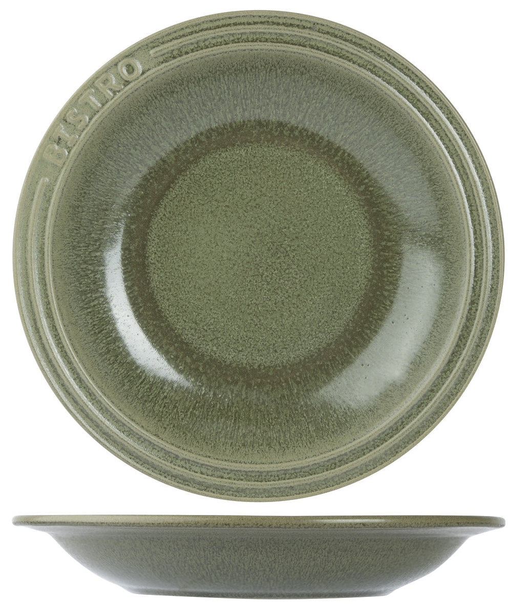 Cosy & Trendy Diepe Borden / Pastaborden Bistro Thyme Green ø 26 cm - 6 stuks