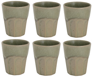 Cosy & Trendy Koffiekopjes / Cappuccino Bekers Bistro Thyme Green 290 ml - 6 stuks