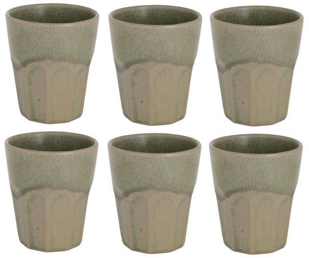 Cosy & Trendy Koffiekopjes / Cappuccino Bekers Bistro Thyme Green 290 ml - 6 stuks