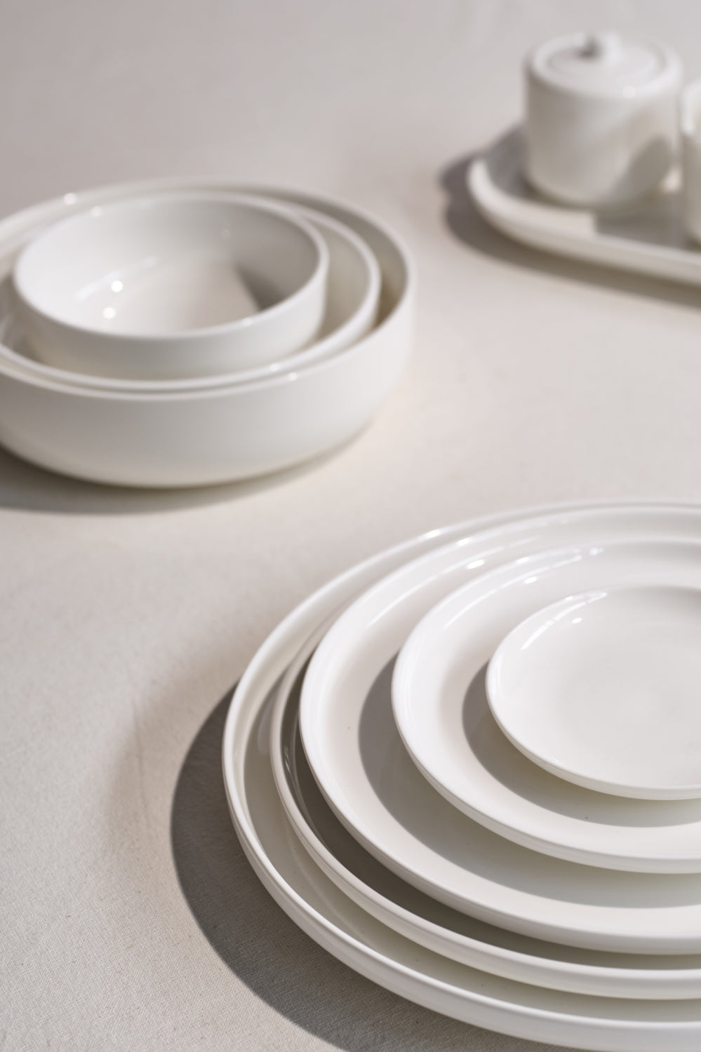 Cosy & Trendy Serviesset Moon White 12-delig / 4 personen - 4 dinerborden, 4 ontbijtborden en 4 kommen