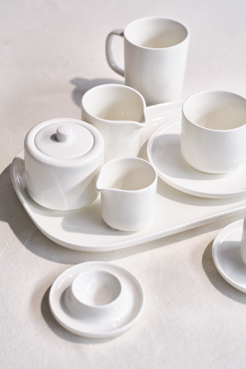 Cosy & Trendy Serviesset Moon White 12-delig / 4 personen - 4 dinerborden, 4 ontbijtborden en 4 kommen