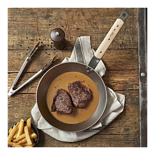 De Buyer Koekenpan Mineral B Hout - ø 26 cm - zonder anti-aanbaklaag