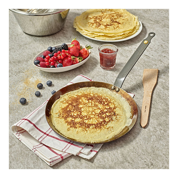 De Buyer Pannenkoekenpan / Crepepan Carbone Plus - Plaatstaal - ø 24 cm - zonder anti-aanbaklaag