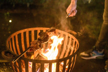Forged BBQ Spies Churrasco - Olijfhout / Staal - V - vorm - 60cm