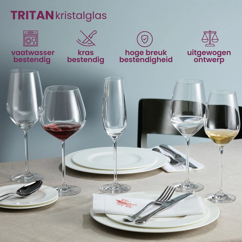 Schott Zwiesel Wijnglazenset Fortissimo 12-delig - Witte Wijnglazen, Rode Wijnglazen & Bourgogneglazen