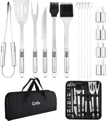 GrillX BBQ Accessoires Gereedschapset - BBQ Tang, Spatel, Vork, Borstel - Complete Barbecue Tools Set