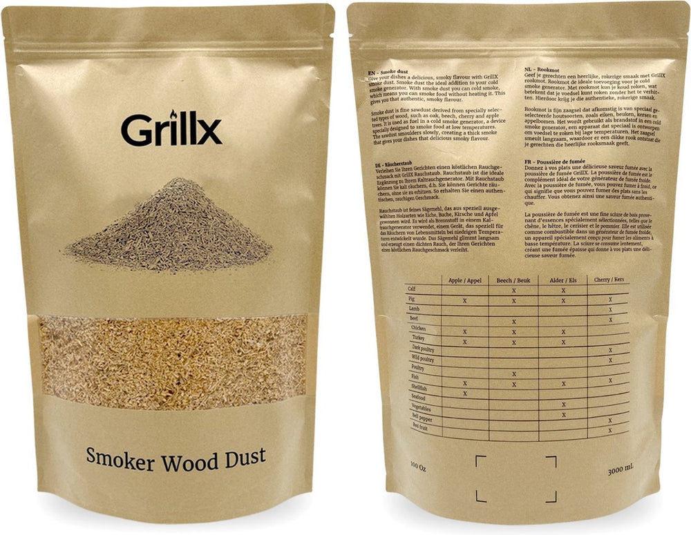 Grillx Rookmot Appel - Voor Koud Roken - 3 Liter