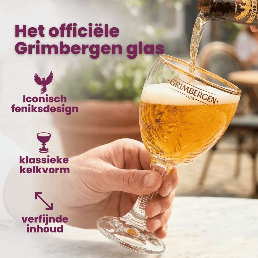 Grimbergen Bierglazen Op Voet 250 ml - 2 stuks