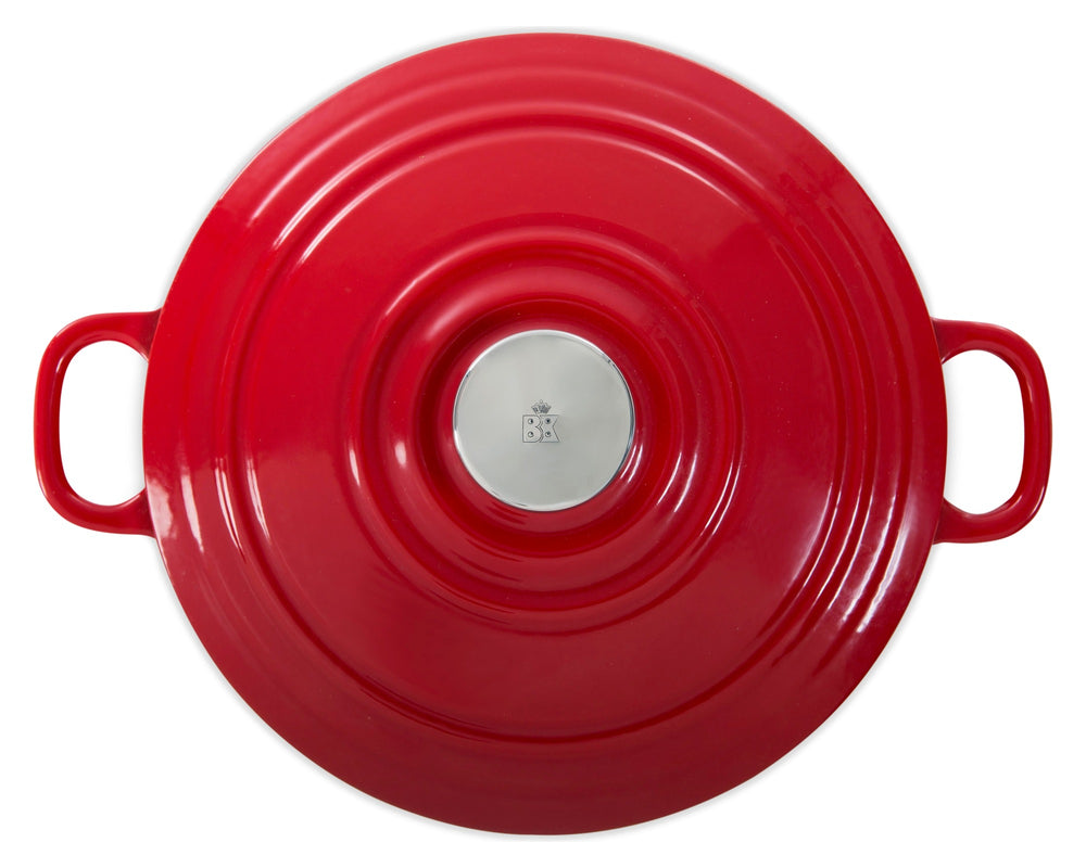 BK Braadpan Bourgogne Chili Red Gietijzer ø 20 cm / 2.5 Liter - bovenaanzicht