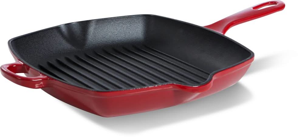 BK Grillpan Bourgogne Chili Red Gietijzer 26 x 26 cm - geëmailleerde anti-aanbaklaag