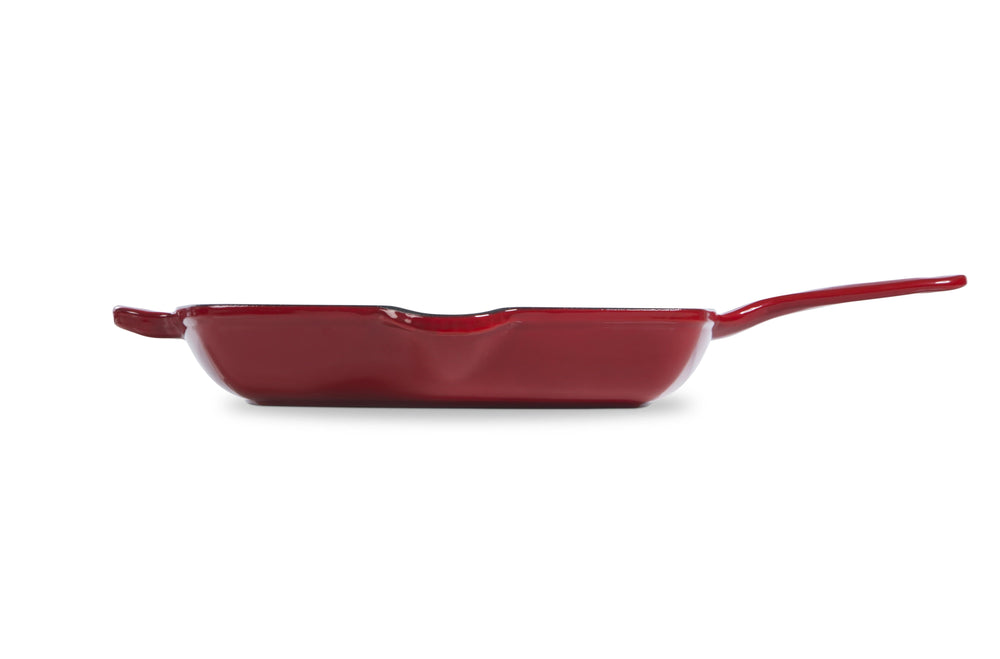 BK Grillpan Bourgogne Chili Red Gietijzer 26 x 26 cm - geëmailleerde anti-aanbaklaag