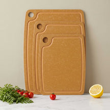 Hendi Snijplank antislip - vaatwasserbestendig -  bruin houtvezel - 37 x 27.5 cm