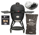 Keij Kamado BBQ Startersset - Legend XL Black 23 inch - met Houtskool, Aanmaakwokkels & Kolenmand