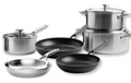 KitchenAid Pannenset Multi-Ply Stainless Steel 6 -delig - Kookpan ø 20, 24 cm, Steelpan ø 16 cm & Koekenpan ø 24 cm + Koekenpan Classic Forged ø 24 & 28 cm