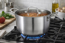 Cookinglife Kookpan met Glazen Deksel Signature Steel - RVS - ø 20 cm / 2.2 Liter - geschikt voor alle warmtebronnen