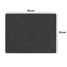 LIND DNA Placemats Nupo - Leer - Lichtblauw - Afwasbaar - 45 x 35 cm - 2 Stuks