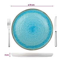 Cosy & Trendy Pizzaborden / Onderborden - Laguna Azzurro ø 31 cm - 4 Stuks