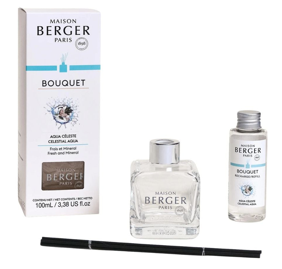 Maison Berger Geurstokjes Cube - Celestial Aqua - 100 ml