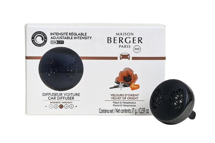 Maison Berger Autoparfum / Autodiffuser ON/OFF Black - Velvet Of Orient - Met Navulling