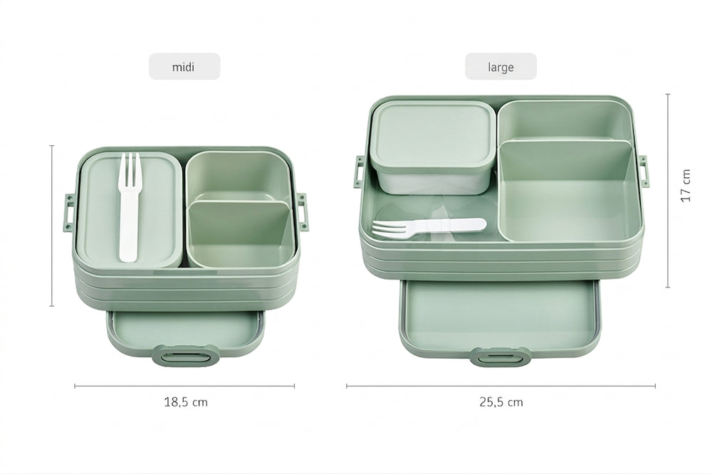 Mepal Broodtrommel / Lunchbox Take a Break Nordic Sage Midi - met 2 Bentobakjes