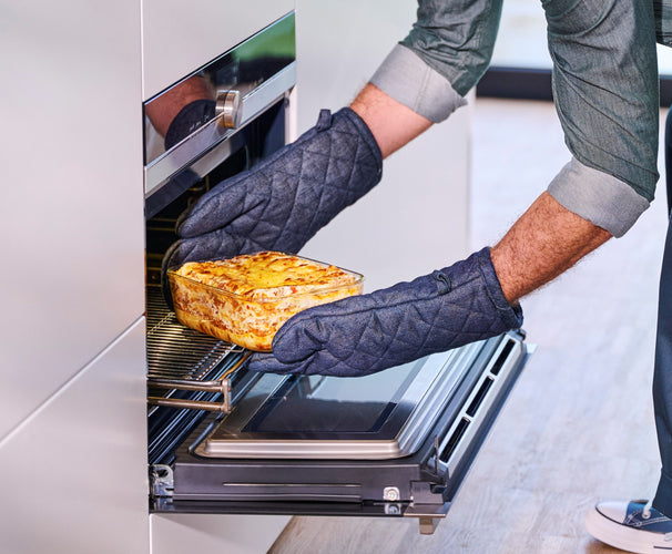Mepal Ovenschaal / Lasagneschaal met deksel EasyClip Nordic Sage - Glas - 1.5 liter