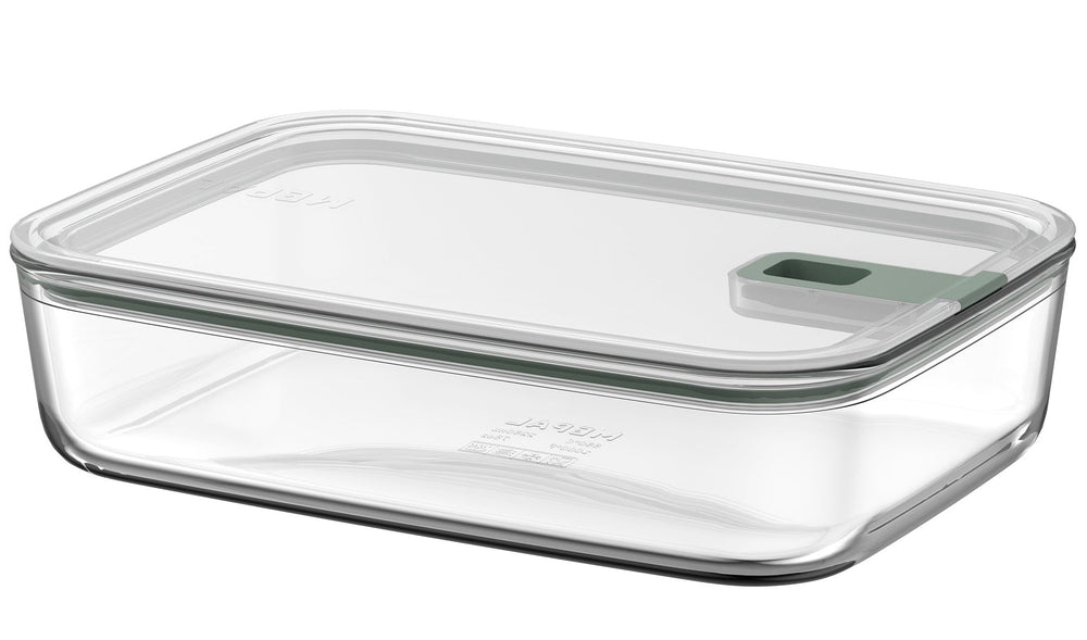 Mepal Ovenschaal / Lasagneschaal met deksel EasyClip Nordic Sage - Glas - 2.25 liter