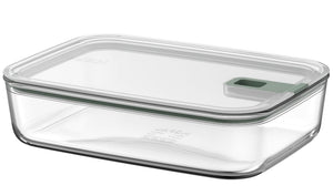 Mepal Ovenschaal / Lasagneschaal met deksel EasyClip Nordic Sage - Glas - 2.25 liter