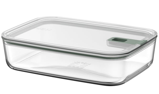 Mepal Ovenschaal / Lasagneschaal met deksel EasyClip Nordic Sage - Glas - 2.25 liter