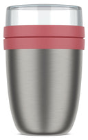Mepal Thermos Yoghurt Beker / Muesli Beker / Lunchpot Ellipse Vivid Mauve - 500 ml + 200 ml