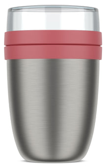 Mepal Thermos Yoghurt Beker / Muesli Beker / Lunchpot Ellipse Vivid Mauve - 500 ml + 200 ml
