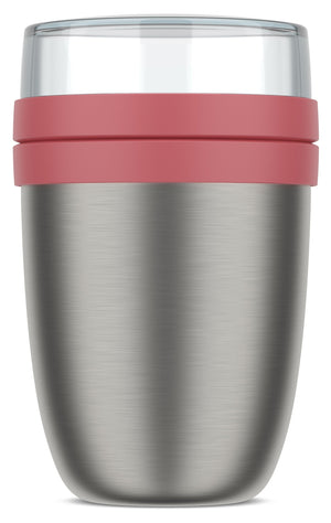 Mepal Thermos Yoghurt Beker / Muesli Beker / Lunchpot Ellipse Vivid Mauve - 500 ml + 200 ml