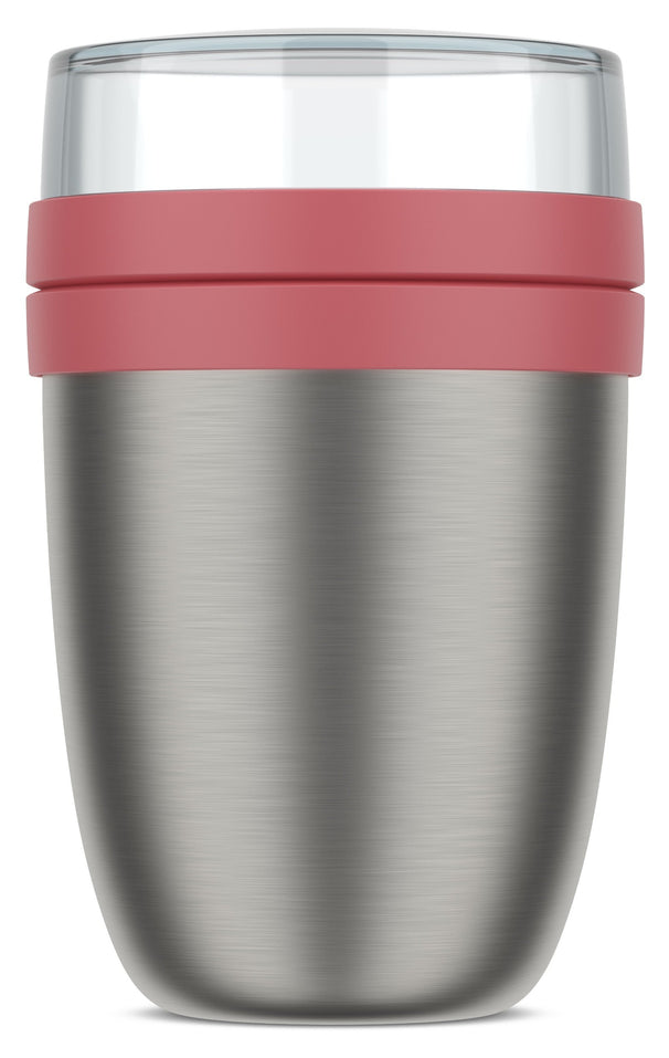 Mepal Thermos Yoghurt Beker / Muesli Beker / Lunchpot Ellipse Vivid Mauve - 500 ml + 200 ml