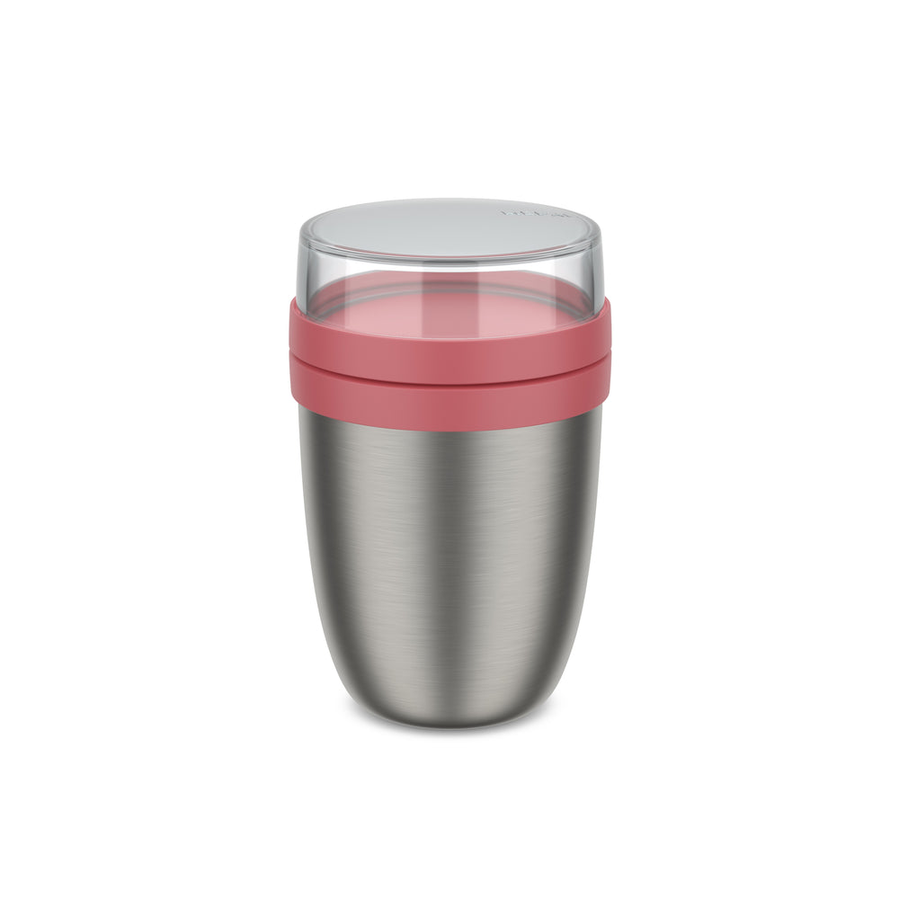 Mepal Thermos Yoghurt Beker / Muesli Beker / Lunchpot Ellipse Vivid Mauve - 500 ml + 200 ml