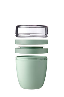 Mepal Yoghurt Beker / Muesli Beker / Lunchpot Ellipse Nordic Sage - 500 ml + 200 ml