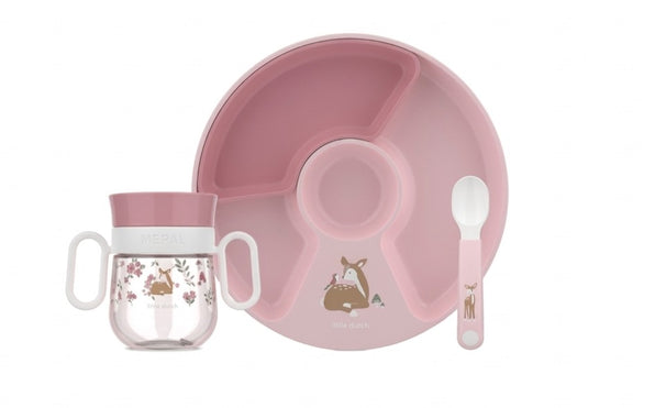 Mepal Kinderservies Mio Fairy Garden 3-delig - bord, drinkbeker en lepel