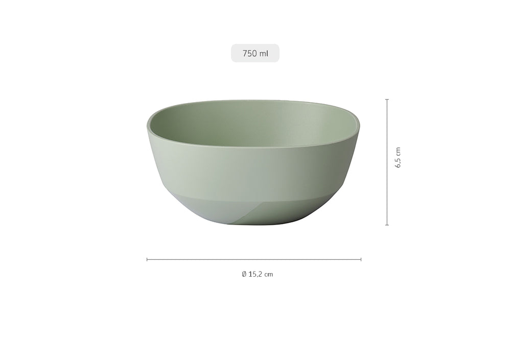 Mepal Serviesset Silueta Nordic White 8-delig / 2 personen - 2 borden, 2 diepe borden, 2 kommen en 2 bekers