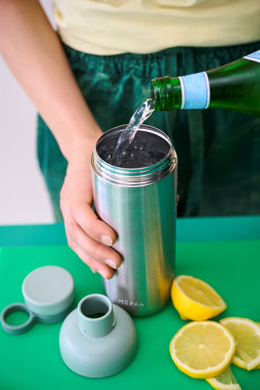 Mepal Drinkbeker / Waterfles Vita Nordic Sage - RVS - 700 ml