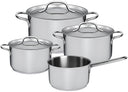 Sola Pannenset Mirage 4-Delig RVS - Kookpan ø 16, 18, 20 cm & Steelpan ø 16 cm - geschikt voor alle warmtebronnen
