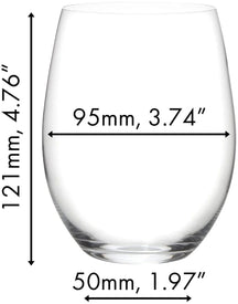 Riedel Rode Wijnglazenset O Wine - 4 stuks met Decanteerkaraf Syrah
