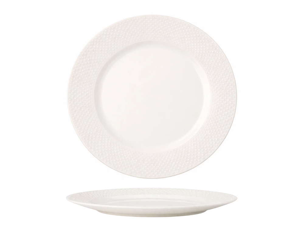 Cookinglife Ontbijtborden / Dessertborden - CampVibe - Outdoor - Kunststof - Onbreekbaar - Wit ø 21 cm - 4 Stuks