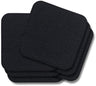 Cookinglife Onderzetters - Vegan leer - Zwart - 10 x 10 cm - 6 stuks