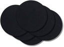 Cookinglife Onderzetters - Vegan leer - Zwart - ø 10 cm - 6 Stuks