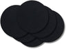 Cookinglife Onderzetters - Vegan leer - Zwart - ø 10 cm - 6 Stuks