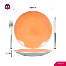 Cookinglife Serviesset Pastel Harmony 18-delig / 6 personen - 6 dinerborden, 6 ontbijtborden en 6 diepe borden
