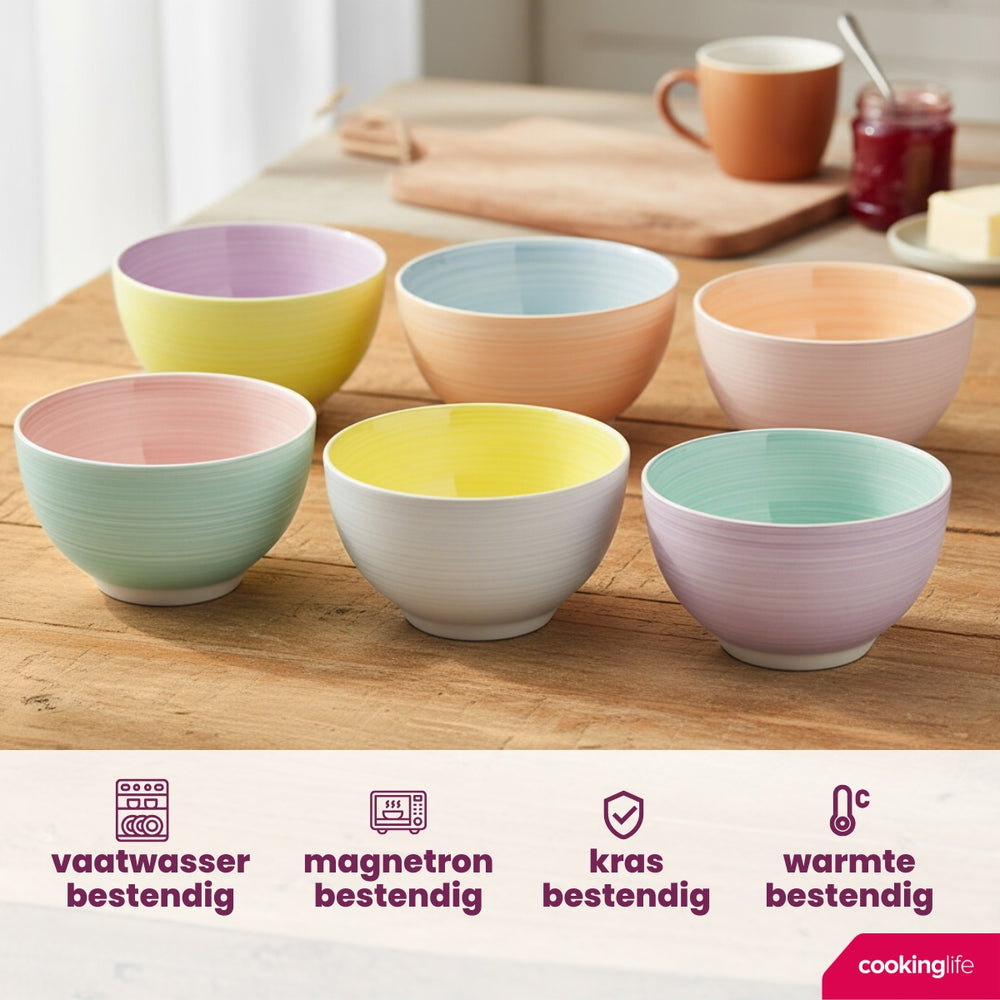 Cookinglife Soepkommen / Kommen Pastel Harmony ø 14 cm - 6 Stuks