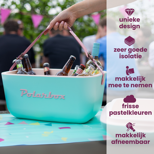 Polarbox Koelbox met Schouderband - Marine-Mustard - 20 Liter